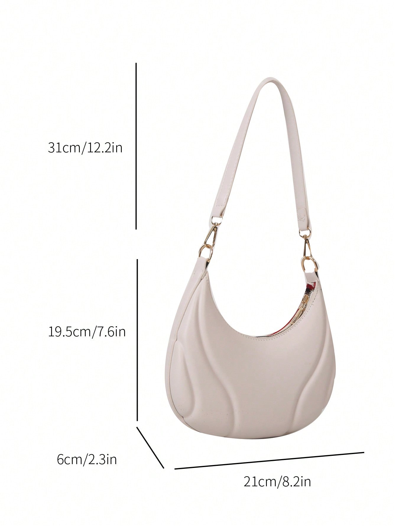 Bag | Sac Croissant avec Chaîne Acrylique