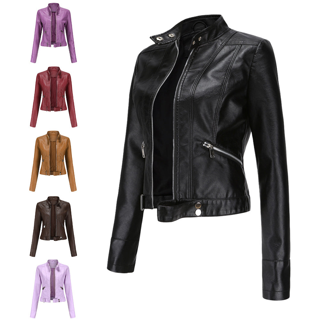 Veste en Cuir Élegante Premium pour Femmes Marlene