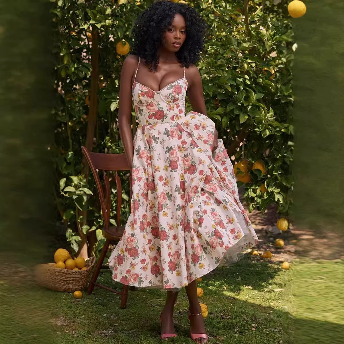 SKYLINE | MINI ROBE COL V COUPE TAILLÉE