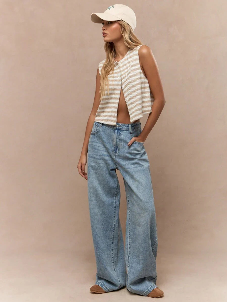 FIRERIE | TOP V-COL SANS MANCHES NOEUD