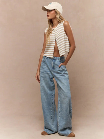 FIRERIE | TOP V-COL SANS MANCHES NOEUD