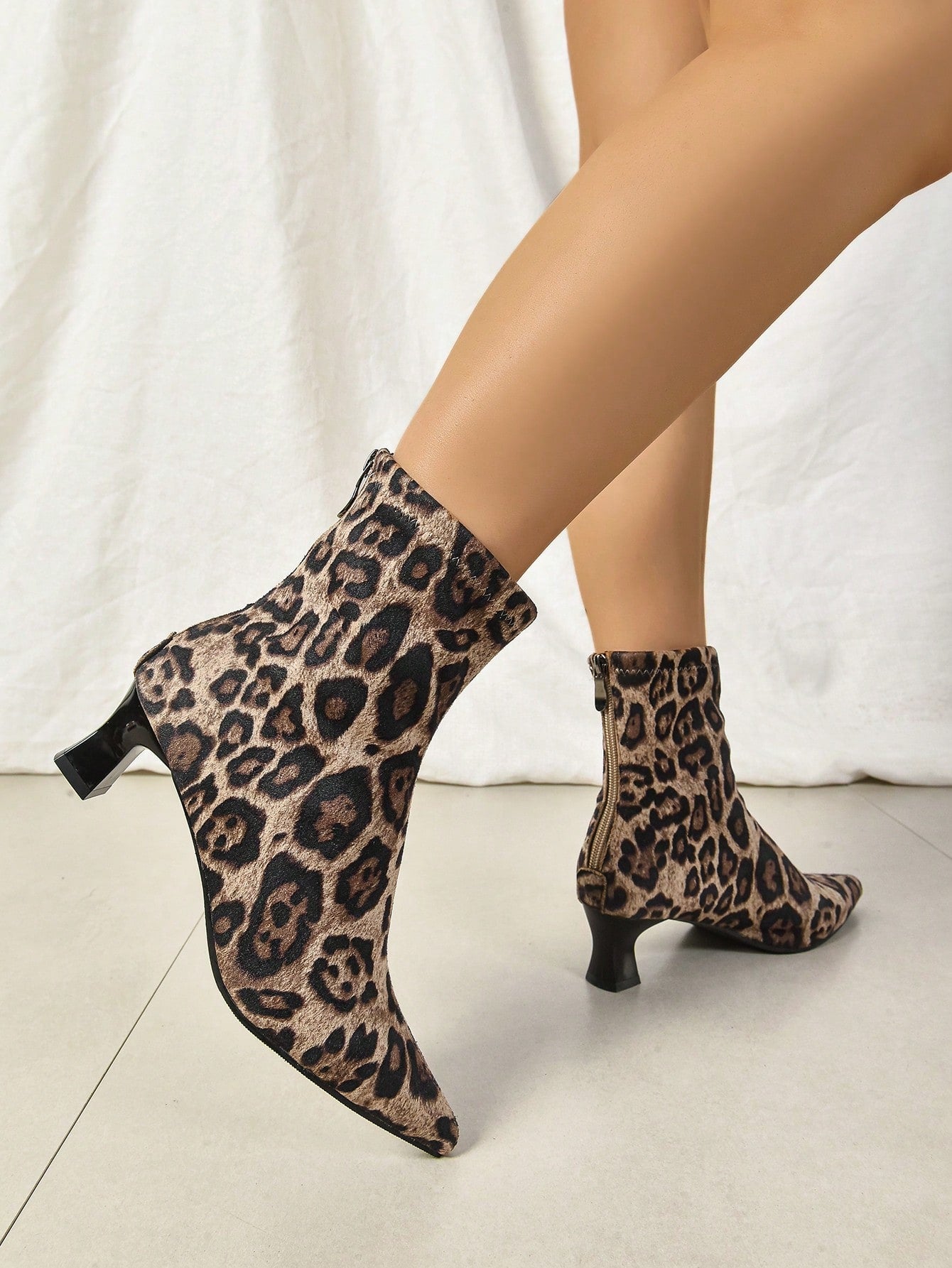 Evelyne | Bottines stretch à talons blocs