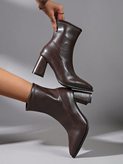 Noelia | Bottines en daim à talons blocs