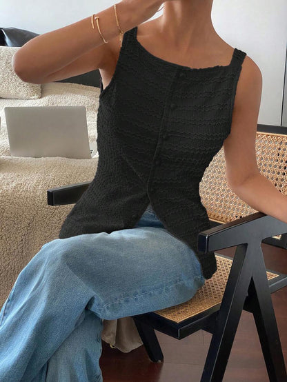 Gaze | CHEMISE SANS MANCHES À BOUTON SIMPLE