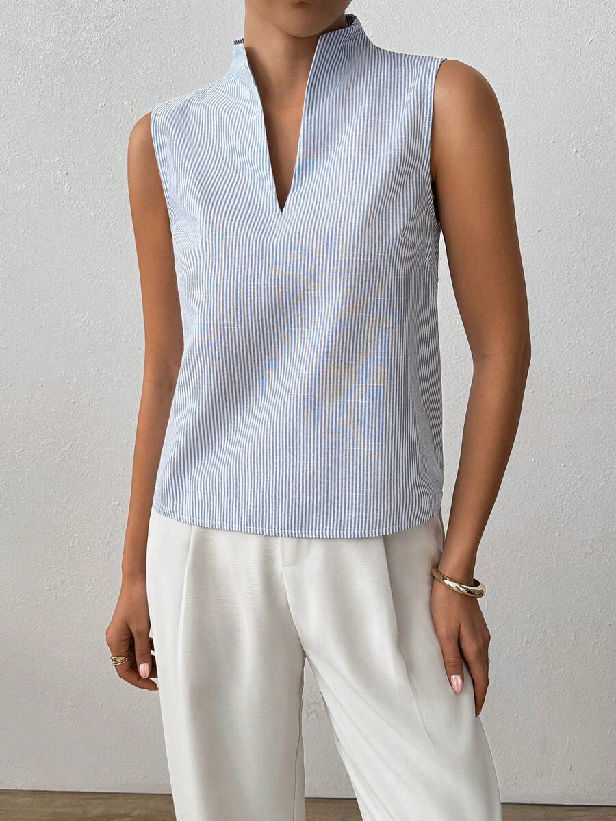 RAFFERIZA | TOP SANS MANCHES COL HAUT