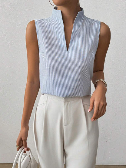 RAFFERIZA | TOP SANS MANCHES COL HAUT