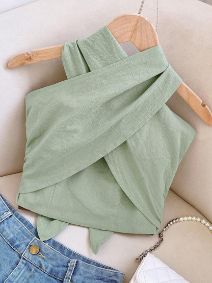 TRAVACHIC | TOP HALTER CROISÉ RAVE