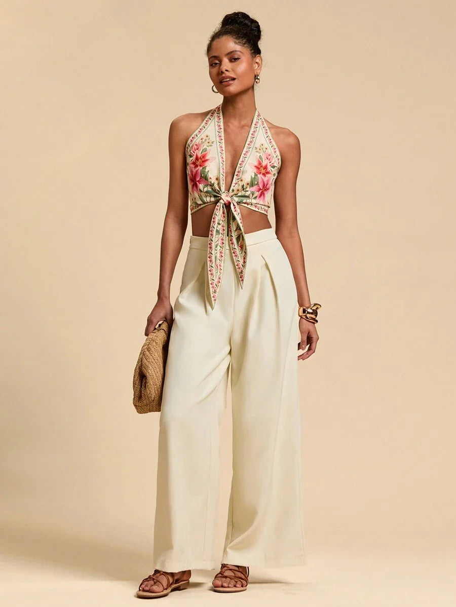 BAE | BLOUSE COL ASYMÉTRIQUE LIÉ SOIRÉE