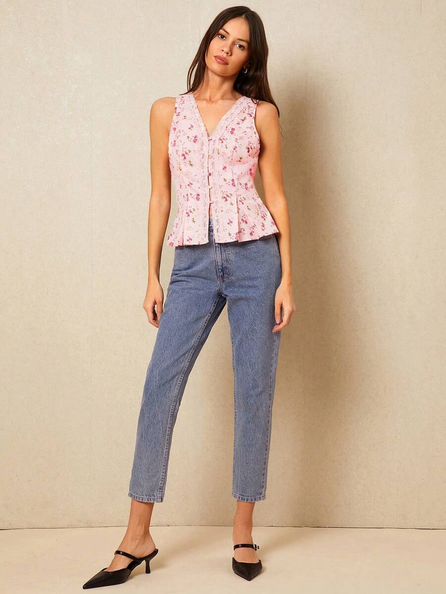 INAWLY | TOP CASUAL SIMPLE SANS MANCHES