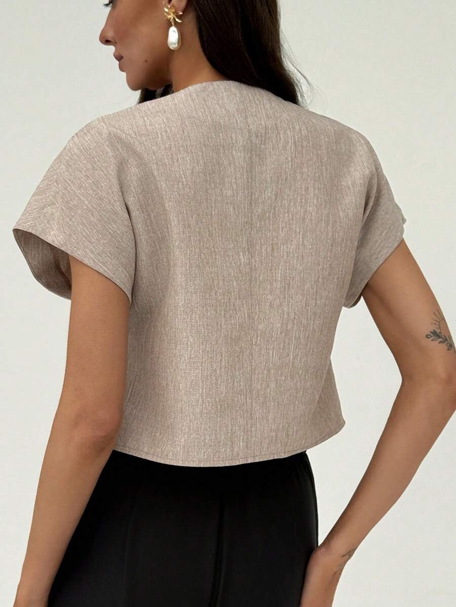 ALORUH | CHEMISE CASUAL ASYMÉTRIQUE ET MANCHES BAT