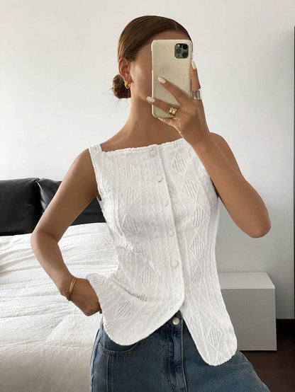 SIREN GAZE | TEE SANS MANCHES MINIMALISTE