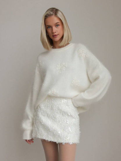 Pull Fleuron | Élégance Florale et Confort Douille