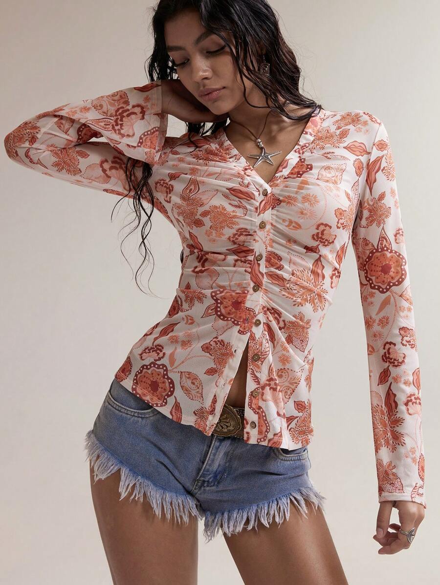 EASELLE | BLOUSE FLORALE FESTIVAL