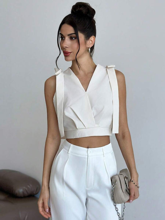 FRENCHY | TOP SANS MANCHES LACE-UP FESTIVAL