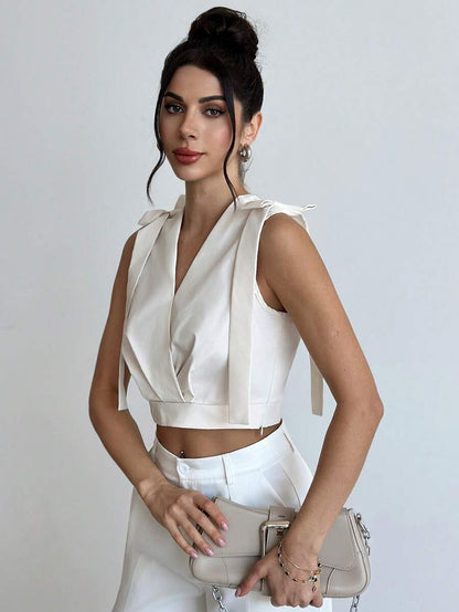 FRENCHY | TOP SANS MANCHES LACE-UP FESTIVAL