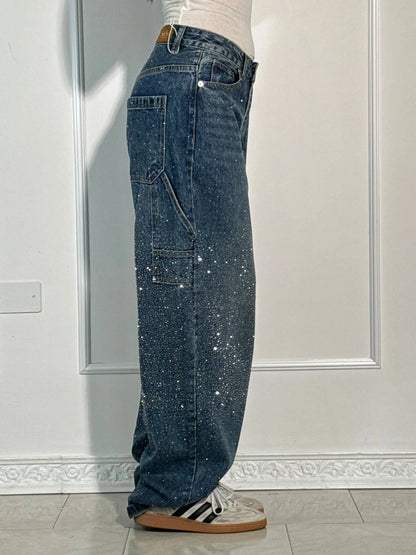Jeans Femme Coupe Ballon Large Sabrina Élégant Automne