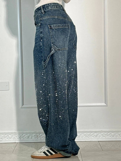 Jeans Femme Coupe Ballon Large Sabrina Élégant Automne