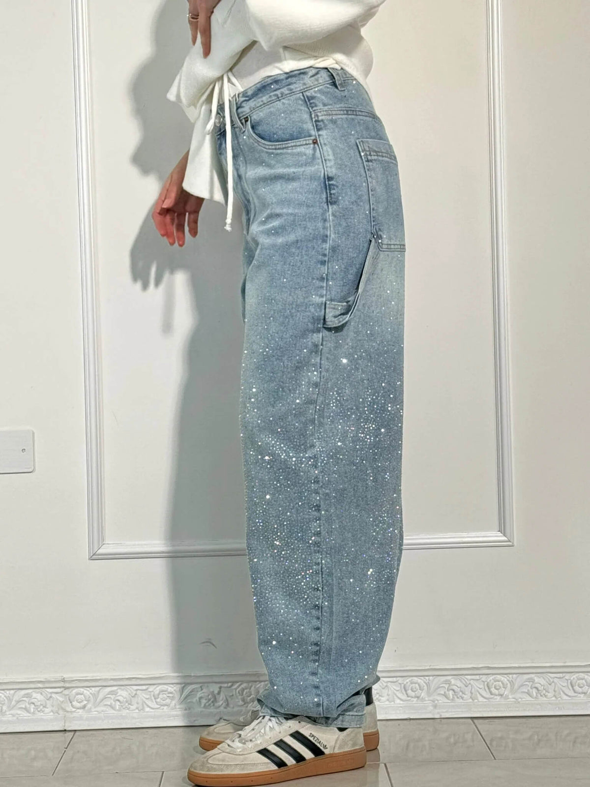 Jeans Femme Coupe Ballon Large Sabrina Élégant Automne