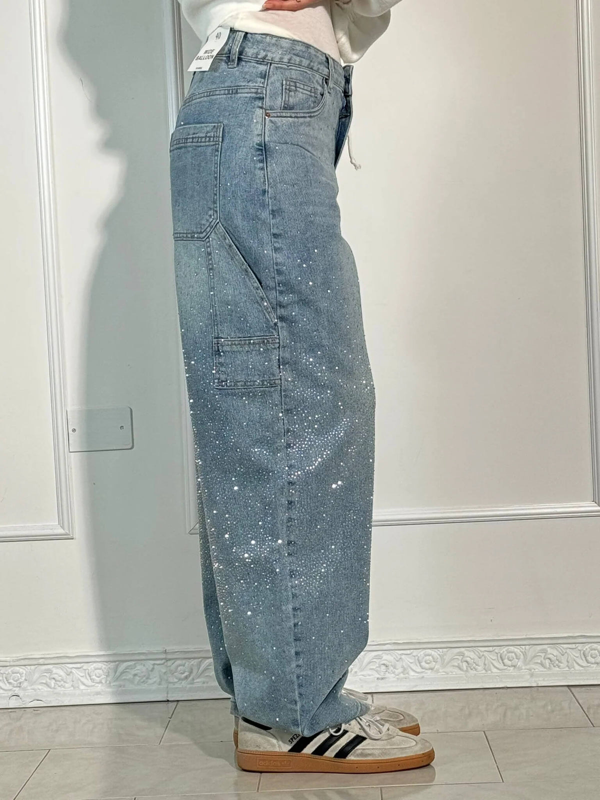 Jeans Femme Coupe Ballon Large Sabrina Élégant Automne