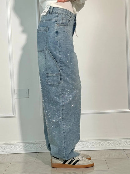 Jeans Femme Coupe Ballon Large Sabrina Élégant Automne