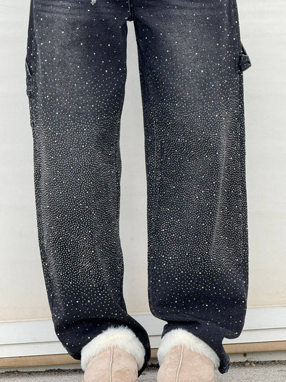 Jeans Femme Coupe Ballon Large Sabrina Élégant Automne