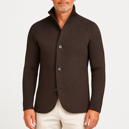 Cardigan Tricoté Boutonné pour Hommes