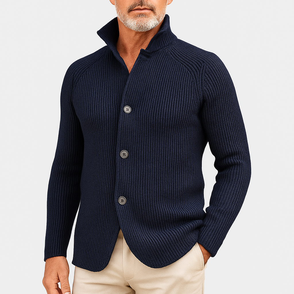 Cardigan Tricoté Boutonné pour Hommes