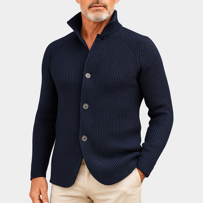 Cardigan Tricoté Boutonné pour Hommes
