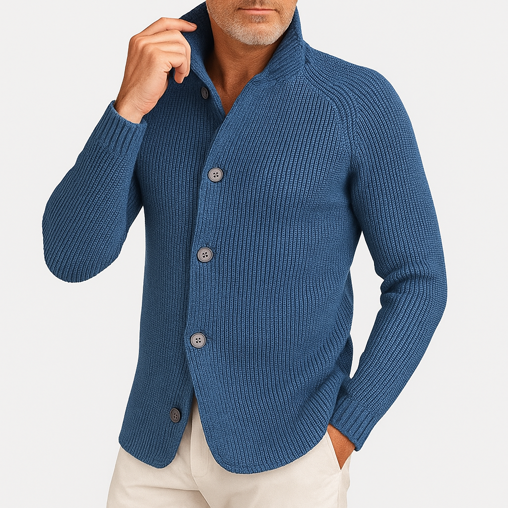 Cardigan Tricoté Boutonné pour Hommes