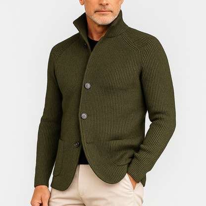 Cardigan Tricoté Boutonné pour Hommes