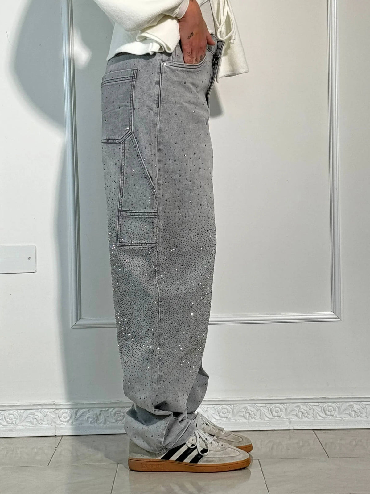 Jeans Femme Coupe Ballon Large Sabrina Élégant Automne
