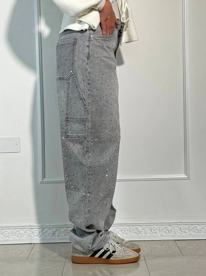 Jeans Femme Coupe Ballon Large Sabrina Élégant Automne