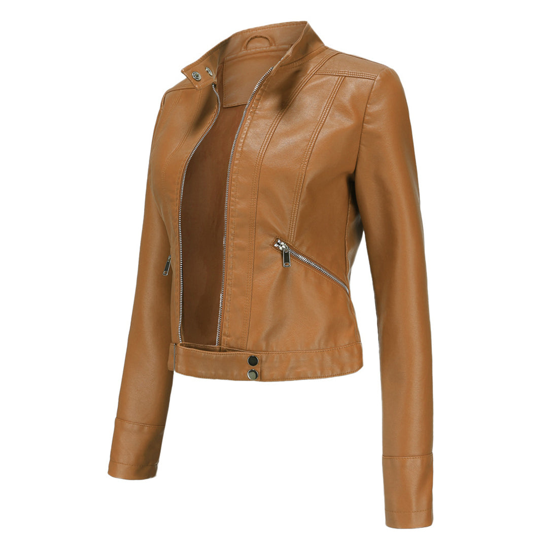 Veste en Cuir Élegante Premium pour Femmes Marlene