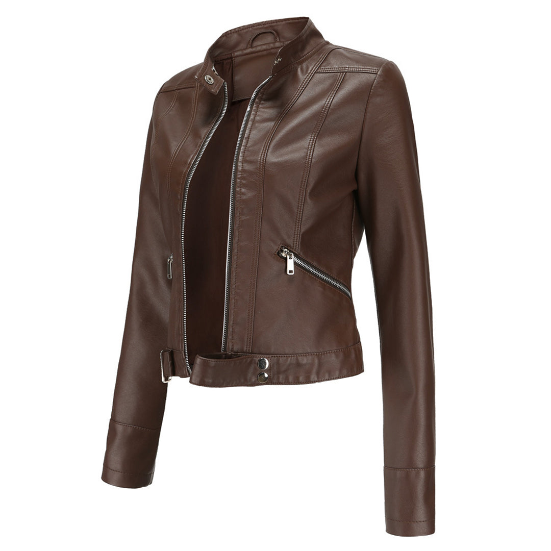 Veste en Cuir Élegante Premium pour Femmes Marlene