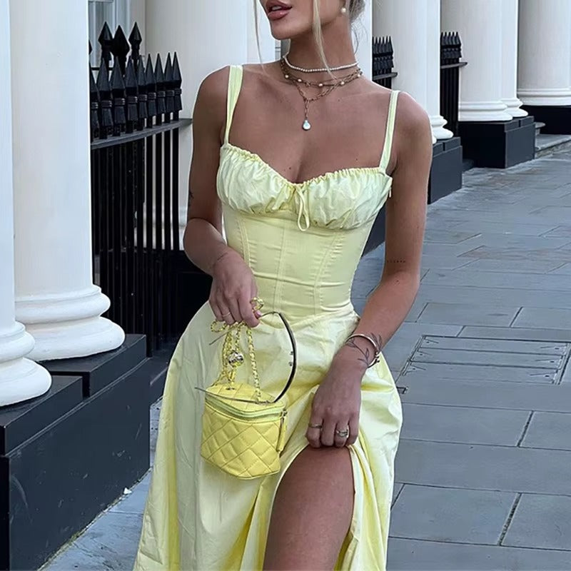 LUNA | ROBE BOHÈME FENDUE À IMPRIMÉ FLORAL