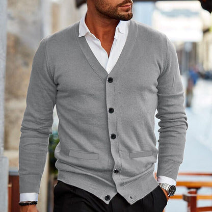 Cardigan V-Cou Vintage pour Hommes