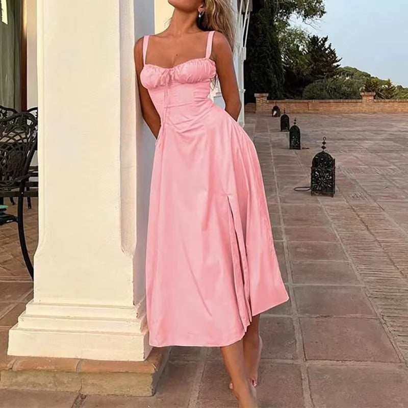 LUNA | ROBE BOHÈME FENDUE À IMPRIMÉ FLORAL