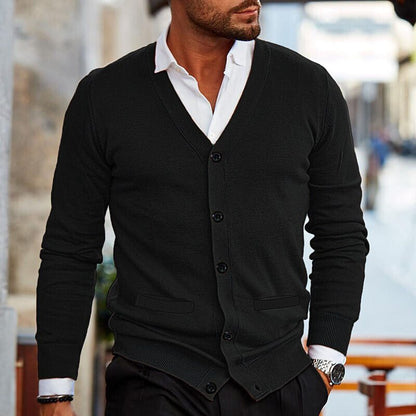 Cardigan V-Cou Vintage pour Hommes