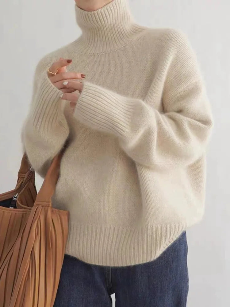 Pull en cachemire de luxe pour femmes, élégant hiver