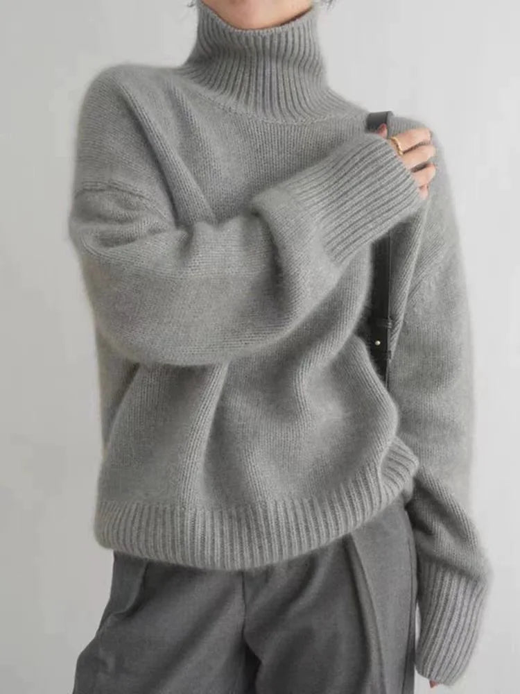 Pull en cachemire de luxe pour femmes, élégant hiver