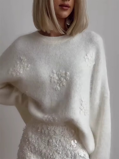 Pull Fleuron | Élégance Florale et Confort Douille